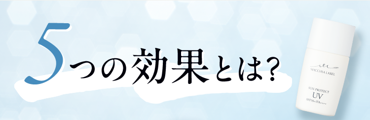 5つの効果とは？