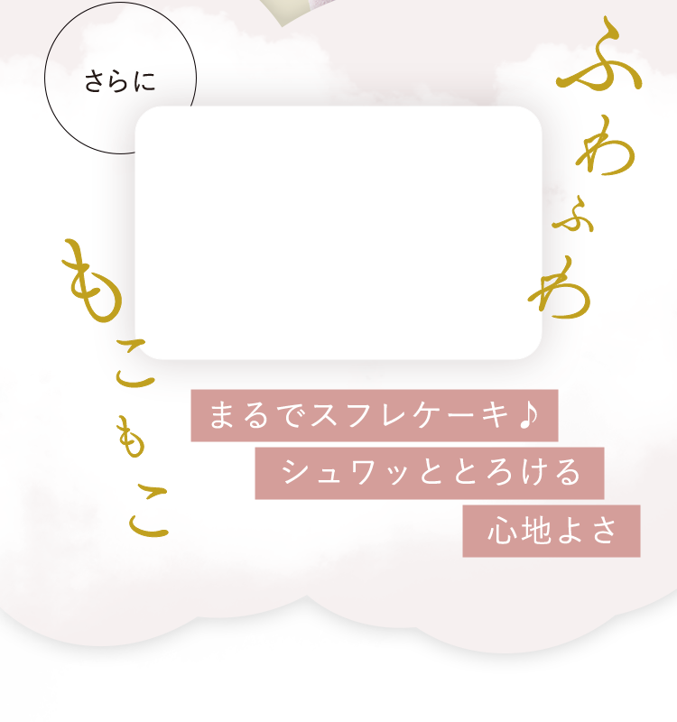 さらに まるでスフレケーキ♪シュワッととろける心地よさ