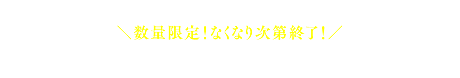 ＼数量限定！なくなり次第終了！／お好きなアイテムをお選びください