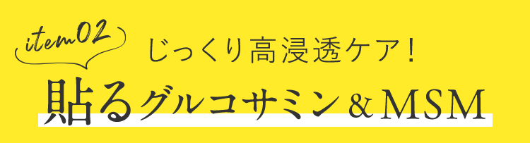 item02 貼るグルコサミン&MSM