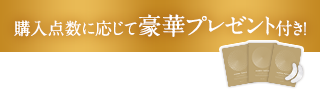 購入点数に応じて豪華プレゼント付き！