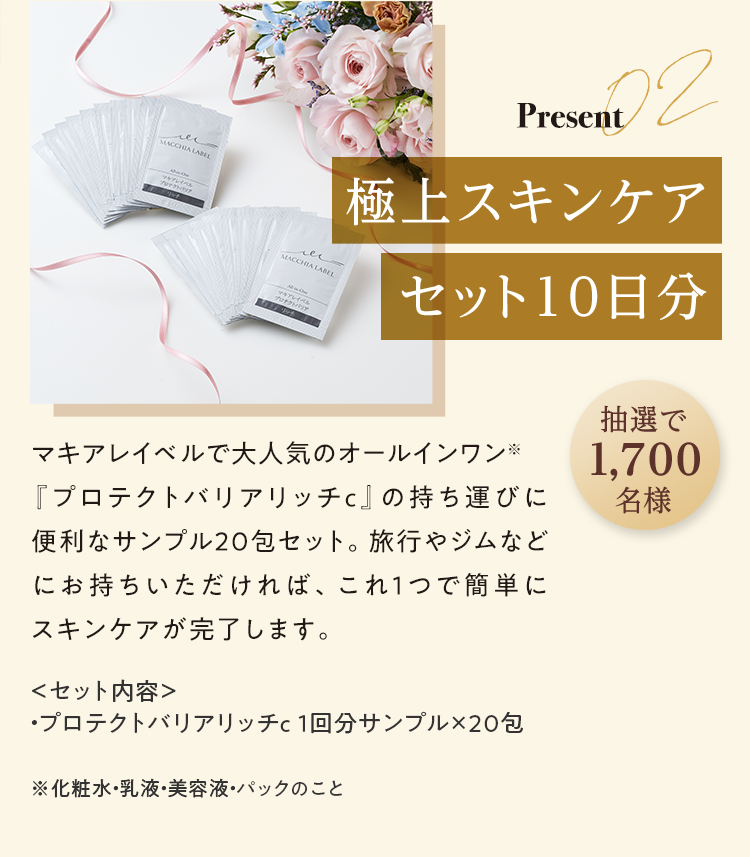 Present02 極上スキンケアセット10日分