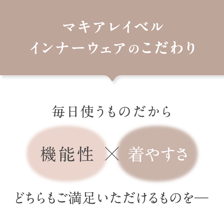 マキアレイベル インナーウェアのこだわり